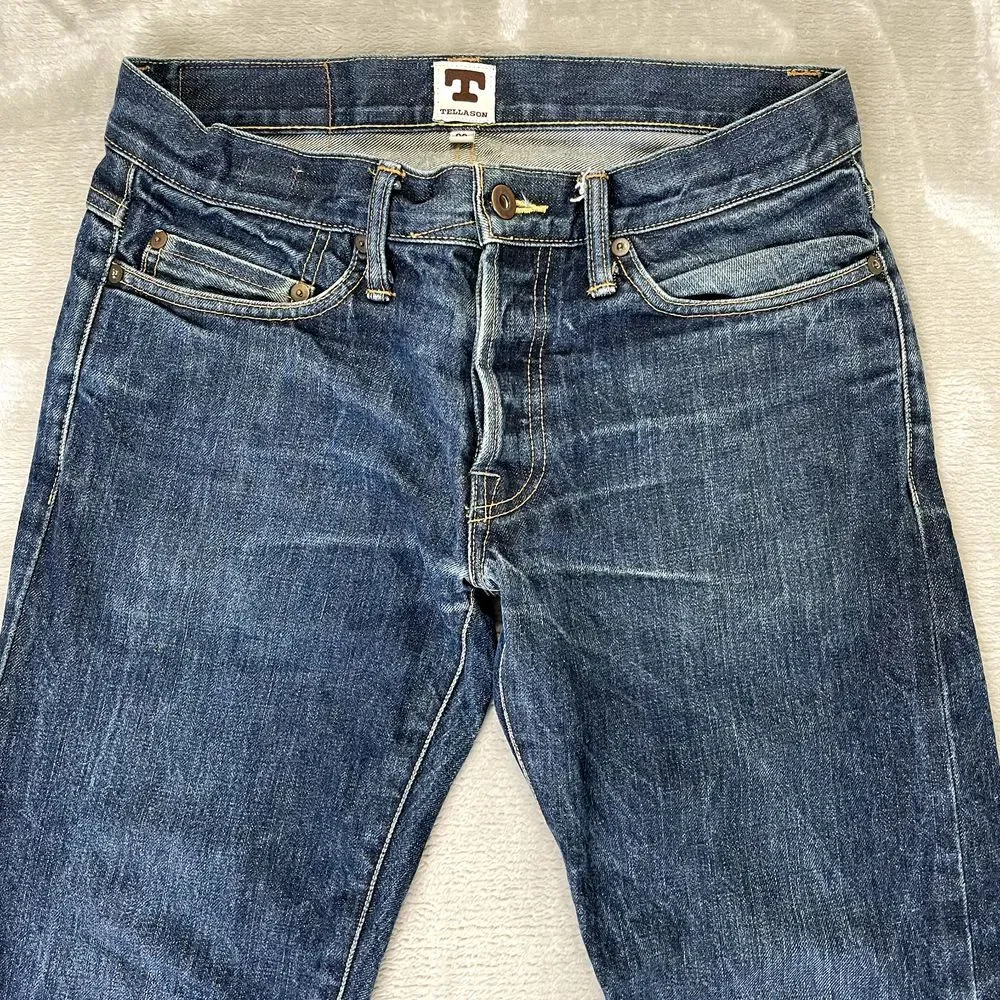 Need Supply x Tellason Denim Jean Men 30x29 Blue Selvedge Redline White Oak RARE